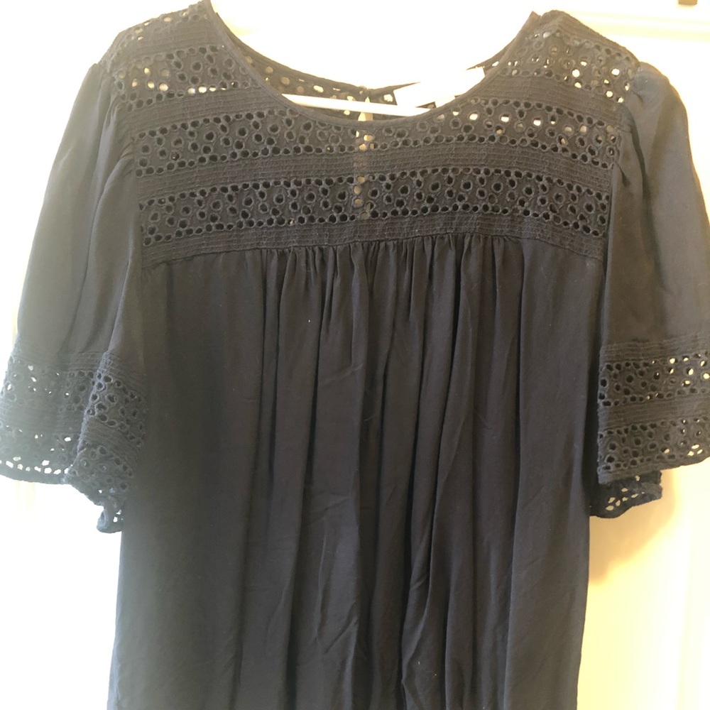 The loft navy short sleeve shirt